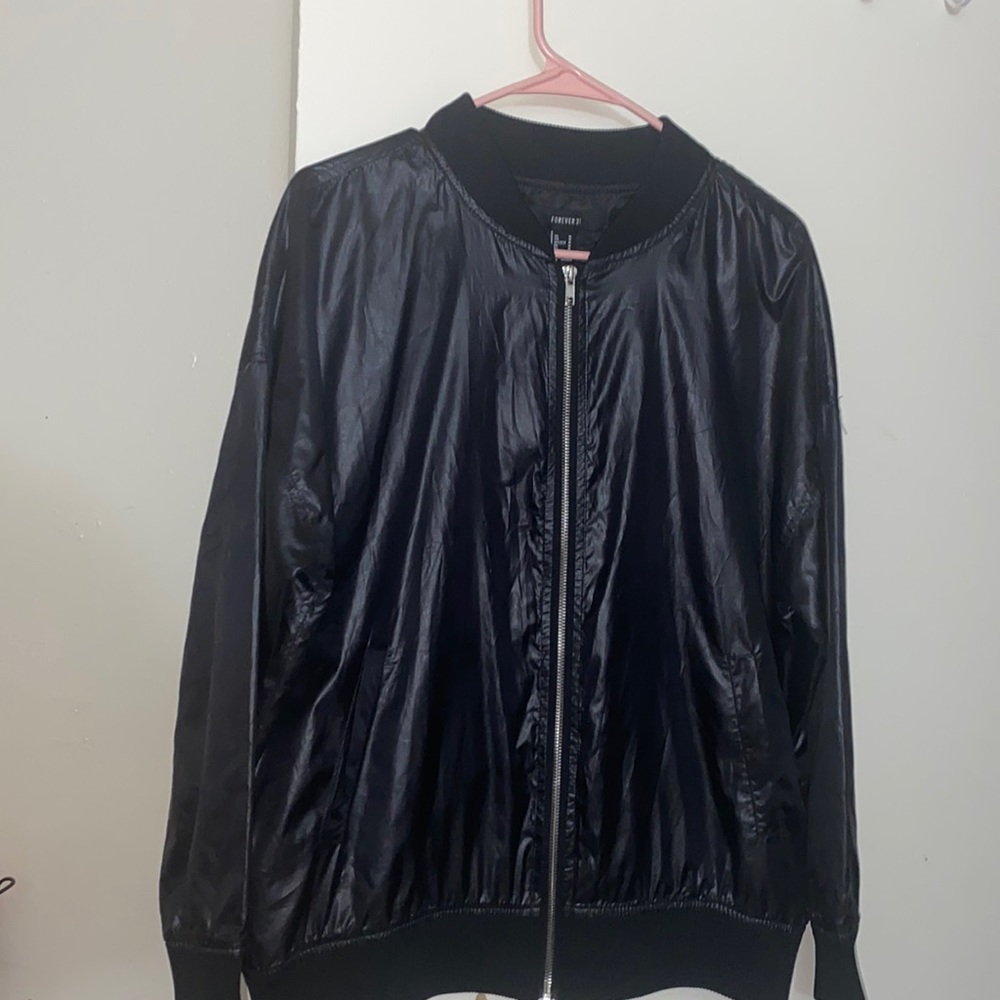 Faux leather jacket- size medium